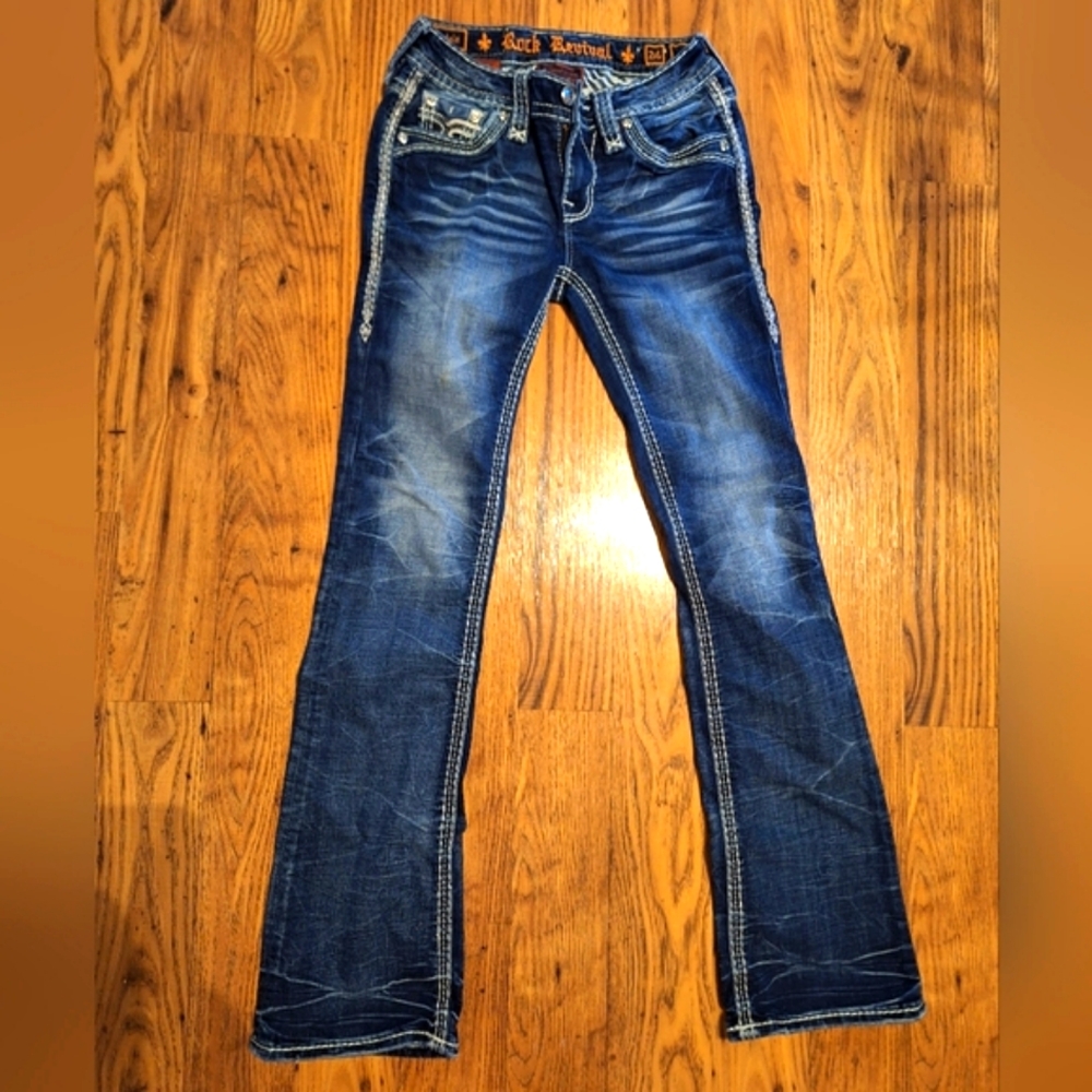 Rock Revival Dark Blue Boot Cut Jeans